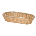 1117W Tablecraft 9" x 3-1/2" x 2" Oblong Woven Rattan-Like Basket-Tablecraft Products