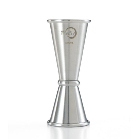 Mercer Culinary M37003 Barfly 1 oz. & 1.5 oz. Japanese Style Stainless Steel Jigger