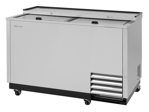 TBC-50SD-GF-N Turbo Air 50" 2-Section Stainless Steel Glass Chiller w/ 140-Mug Capacity-Turbo Air