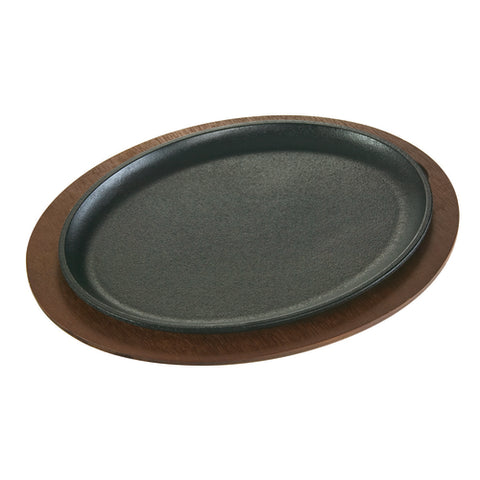 LJOSH3 Lodge 13-7/8" x 10" Oval Pre-Seasoned Jumbo Fajita Skillet