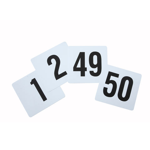 TBN-50 Winco Plastic Table Number Set 1-50