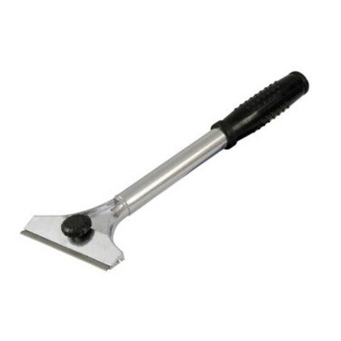 Winco SCRP-12 12" Aluminum Angled Grill Scraper with PVC Grip