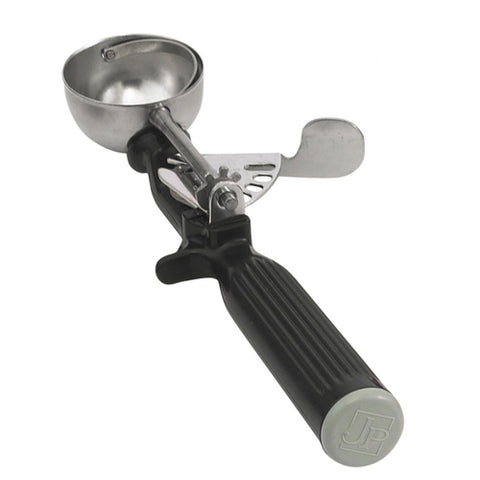 Vollrath 47146 #30 One-Piece Thumb Disher with Black Handle - 1 oz.