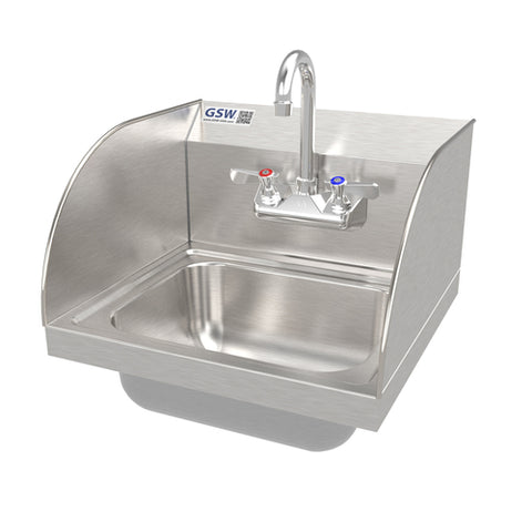 HS-1615S-N GSW  16"W x 15-1/4"D Hand Sink, Wall Mount