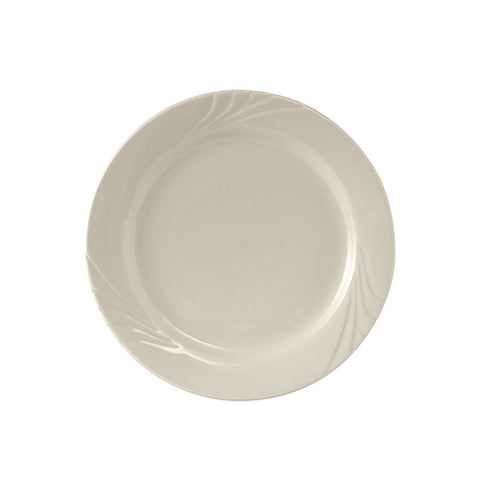 YEA-062 Tuxton Monterey 6-1/4" Eggshell Embossed Rim China Plate