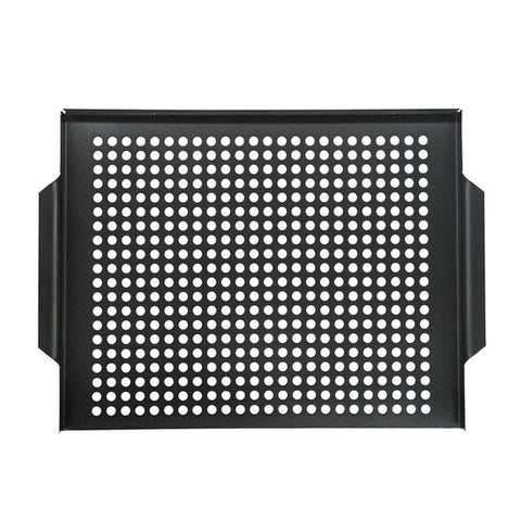 Chef Master 06080Y Mr. Bar-B-Q Premium Non-Stick Perforated Grill Topper, Black, 16" x 12"
