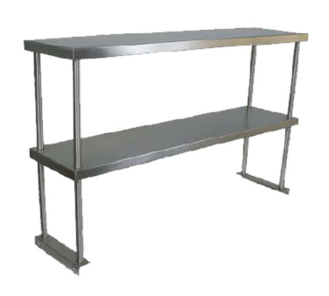 John Boos OS-ED-1260-X Economy Double Stainless Steel Overshelf, 60"W x 12"D