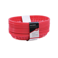 C1074R Tablecraft 9-3/8" x 6" x 1-7/8" Red Plastic Oval Basket-Tablecraft Products