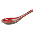 7003JBR Thunder Group 3/4 Oz. Black/Red Won Ton Soup Spoon-Thunder Group