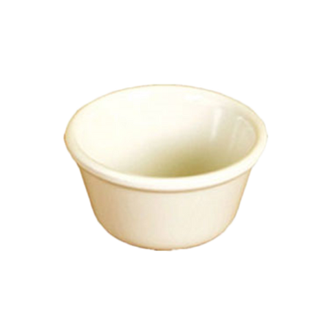 ML539B1 Thunder Group 6 Oz. Bone Smooth Melamine Ramekin-Thunder Group