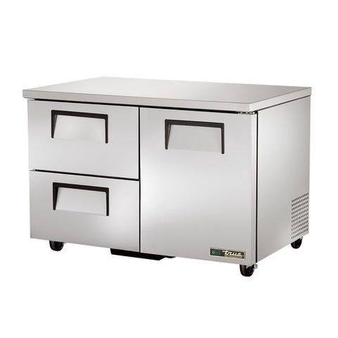 True Manufacturing TUC-48D-2-HC 48 3/8" Undercounter Refrigerator with One Door and Two Drawers
