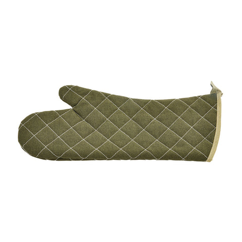 OMF-17 Winco 17" Green Cotton Oven Mitt