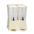 TW33DP Tablecraft Beige 3 Gallon Double Slimline Beverage/Juice Dispenser-Tablecraft Products