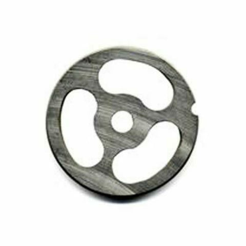 Alfa International 32 KIDNEY - #32 Kidney Plate with 3 Holes, Stainless Steel Meat Grinder/Chopper Plate