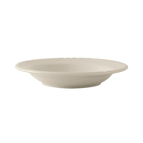 Tuxton China YED-084 Monterey 9 oz. Eggshell Embossed Rim China Soup Bowl