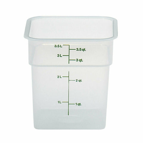 Cambro 4SFSPP190 CamSquare 4 qt Translucent Square Food Storage Container