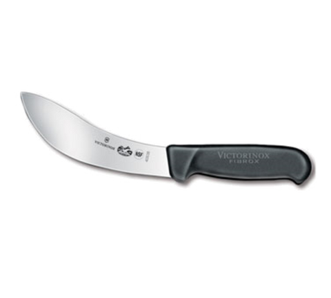 Victorinox 5.7803.15 Curved Skinning Knife with 6" Black Fibrox Pro Handle