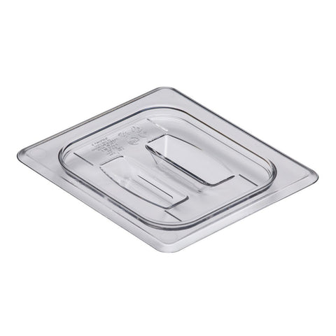 Cambro 60CWCH135 Camwear 1/6 Size Clear Polycarbonate Food Pan Cover with Handle