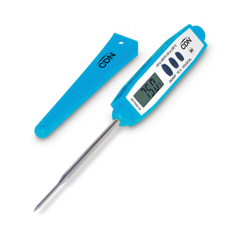 CDN DTT450-B Thin Tip Digital Pocket Thermometer, -40 to 450°F, Blue