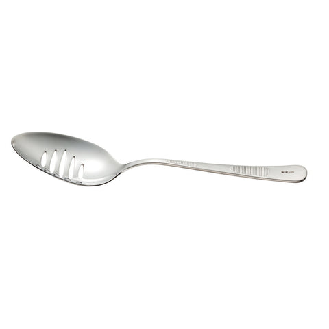 Mercer Culinary M35139 9" Slotted Bowl Plating Spoon, Stainless Steel