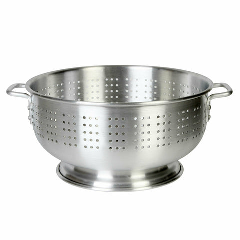 Thunder Group ALHDCO002 12 Qt Aluminum Colander with Riveted Handles and Footed Base