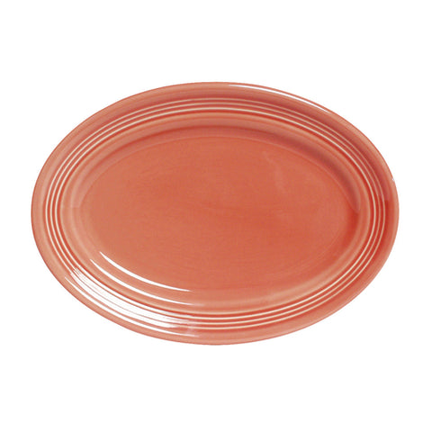 Tuxton China CNH-136 Concentrix Cinnebar Oval China Platter, 13-3/4" x 10-1/2"