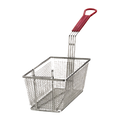 427 Tablecraft 13" x 6-1/2" x 5-1/4"Fryer Basket w/ Red Coated Handle & Front Hook-Tablecraft Products