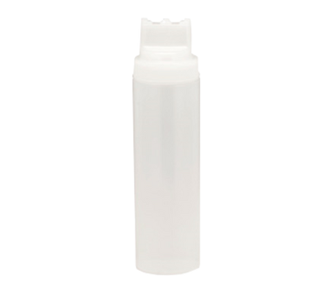 12463C3 Tablecraft 24 Oz. Clear 3-Tip Top Squeeze Bottle w/ 63mm Opening-Tablecraft Products