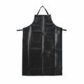 BA-HN Winco 41-1/4" x 26-1/2" Heavy Naugahyde Black Bib Apron-WINCO