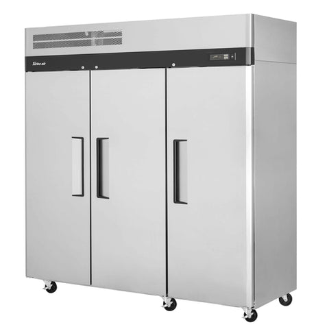 Turbo Air M3F72-3-N 3-Section Solid Door Reach-In Freezer, 65.8 cu. ft., Top Mount Compressor