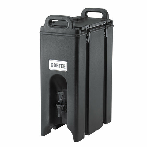 Cambro 500LCD110 Camtainer® 4.75 Gallon Black Insulated Beverage Dispenser