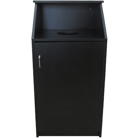Oak Street Manufacturing M8510-CH Waste Receptacle with Tray Shelf and Waste Drop Off Hole