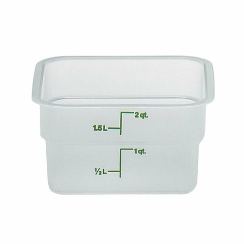 Cambro 2SFSPP190 CamSquares 2 Qt. Translucent Square Polypropylene Food Storage Container