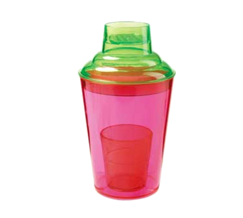 GET Enterprises SH-175-NEON 17.5 oz. Neon 3-Piece Cocktail Shaker Set