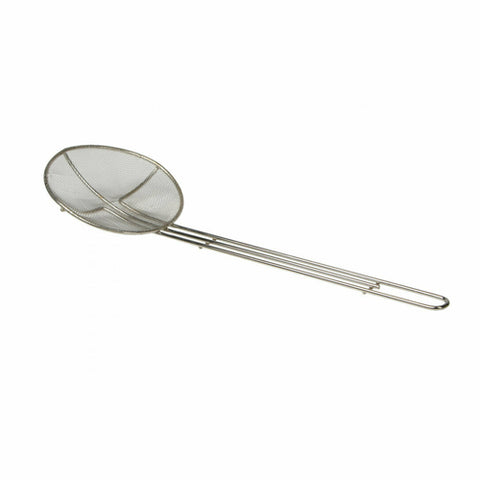 Libertyware SKM6RM 6-1/2" Round Fine Mesh Skimmer, 20" Long, Chrome Plated Steel