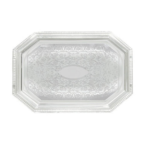 CMT-1420 Winco 20" x 14" Octagonal Chrome-Plated Serving Tray-WINCO
