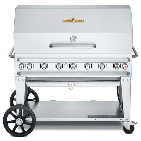 CV-RCB-48RDP-SI-BULK Crown Verity 48" Pro Series Grill Includes Roll Dome, Bun Rack, NGH05 Hose, LP