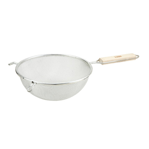 Winco MSTF-6S 6-1/4" Single Fine Mesh Strainer with Wood Handle