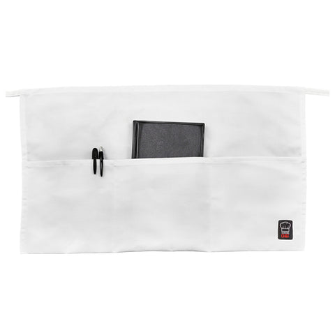 Winco WA-1221W White 3-Pocket Waist Apron