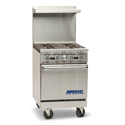Imperial IR-4 NG 24 in 4-Burner Gas Range with Standard Oven (Natural Gas)