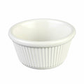 ML532B1 Thunder Group 4 oz. Bone Fluted Melamine Ramekin-Thunder Group