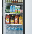 TGM-22RVB-N6 Turbo Air 28.75" Black 1-Section Glass Door Merchandiser w/ Swing Door-Turbo Air