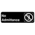 PLIS9305BK Thunder Group 9" x 3" No Admittance Information Sign-Thunder Group