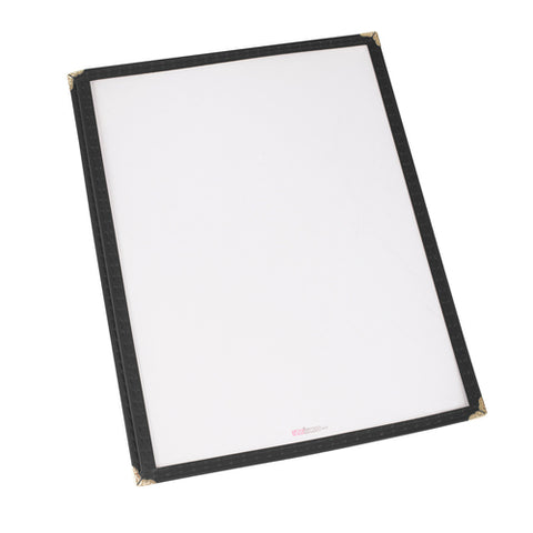 Winco PMC-9K Single Pocket Menu Cover, Black, 9-5/16 x 12-1/8