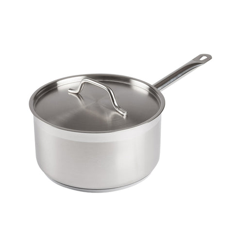 Winco SSSP-6 6-Quart Stainless Steel Sauce Pan with Cover