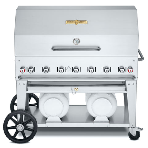 CV-CCB-48RDP Crown Verity 48" Club Series Grill Includes Roll Dome, Bun Racks, LP-CROWN VERITY INC.