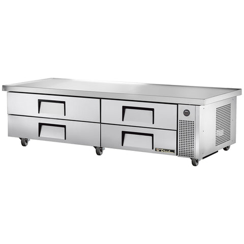 TRCB-82-86-HC True 82" 4-Drawer Refrigerated Chef Base w/ 86" Extended Top-True MFG Co.