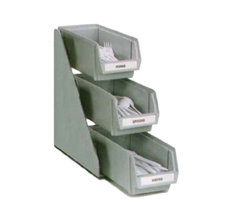 4843-06 Vollrath (3) Tier Black Self-Serve Condiment Bin Stand w/ 11-1/4" Bins-VOLLRATH COMPANY