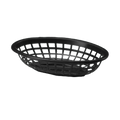 1071BK Tablecraft 8" x 5-3/8" x 2" Black Oval Side Order Basket-Tablecraft Products