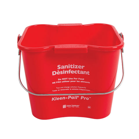 CFS Brands KPP97RD Kleen-Pail Pro 3 Qt Red Sanitizing Bucket